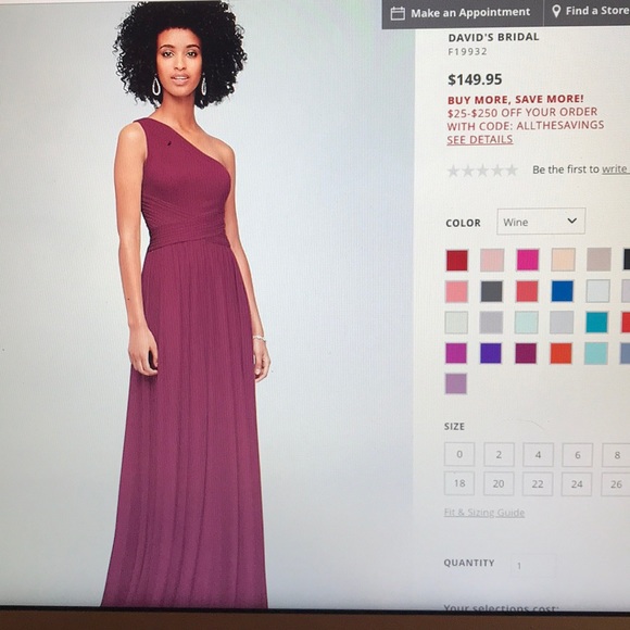 Bridesmaid dress - Picture 1 of 2